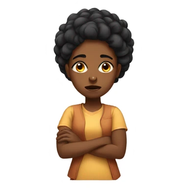 irritated black girl sticker