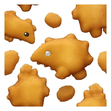 Dinosaur chicken nugget sticker