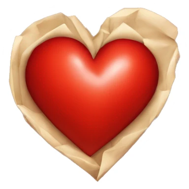 Un corazon rojo completo q tenga en el centro del coeazon la letra M sticker