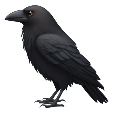 Crow wearing a brown wig sticker