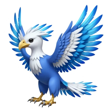 Broad-Winged Lofty Feathery High-Altitude Pokémon-Fakémon-Digimon-Creature, (full body) sticker