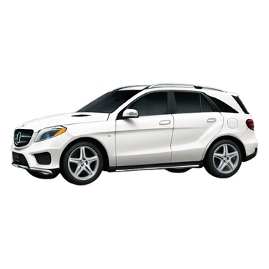"Create a white Mercedes-Benz car emoji with a sleek and modern design." sticker