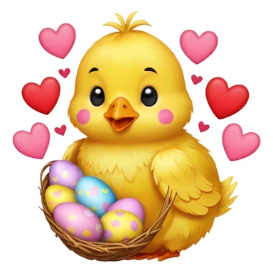 🐣 surrounded by heart emojis  sticker