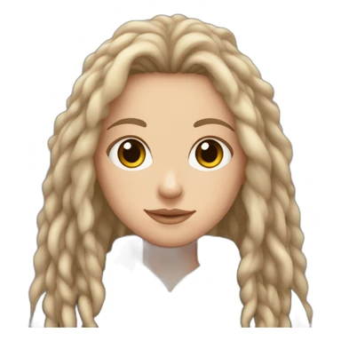 white girl with thick long big brown dreadlocks, brown eyes, and a black hoodie sticker