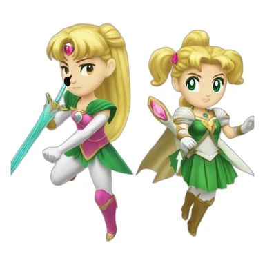Sailormoon vs Princess Zelda sticker
