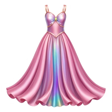 Realistic pink fairy sparkle dress sticker