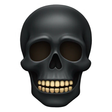 Black scull sticker