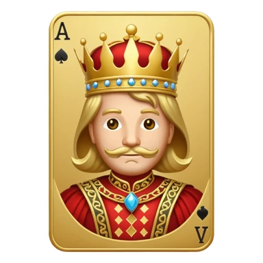 Solitaire card king sticker