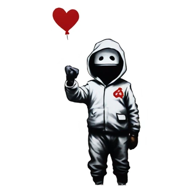 Banksy's street art sticker