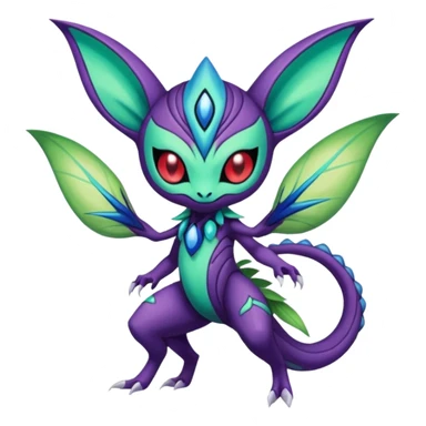Colorful Exotic Meloetta-Sableye-Virizion-Venom-Stitch-Fakémon-creature-hybrid sticker