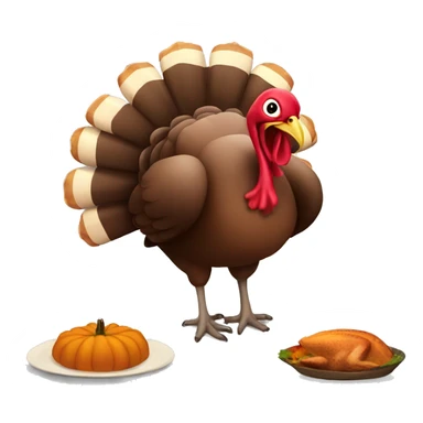 Turkey scared for Thanksgiving sticker