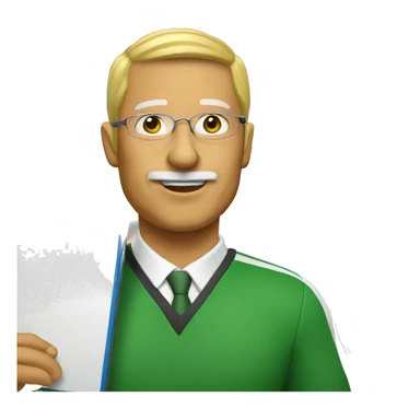 coach with clipboard sticker