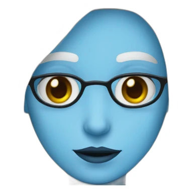 vampire librarian with blue eyes and long white hair sticker