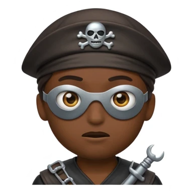 animated emoji for a player called prophet of doom I Dont Know shruging emote needs to be white male space pirate themed and dark sticker