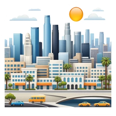 Los Angeles city skyline sticker