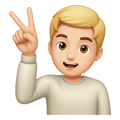 Silly face, flipping off sticker