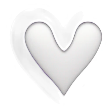Coeur violet sur cœur blanc sticker