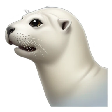 white sea lion sticker