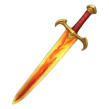 fire glass sword sticker