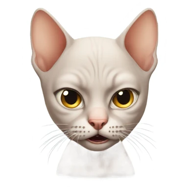 Angry hairless cat sticker