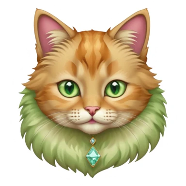 A cat with a diamond chain sticker