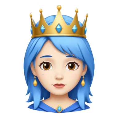 blue haired old princess sticker