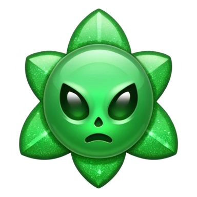glitter green toxic symbol sticker