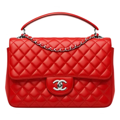 chanel flap bag bright red color bag  sticker