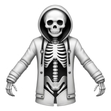 make a graffiti sticker that says STRAIGHT PSYCHO with a skeleton in a straight jacket sticker