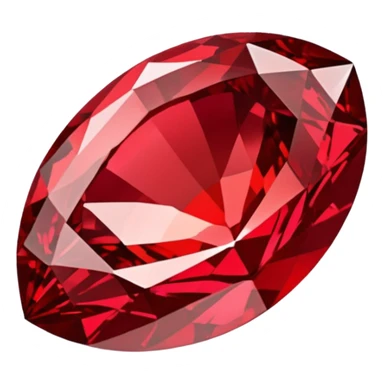 red ruby, diamond gem shape sticker