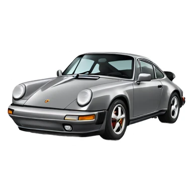 a gray porsche sticker