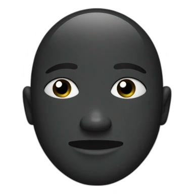 Black plain oval sticker