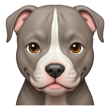Solid Gray pitbull no white fur sticker