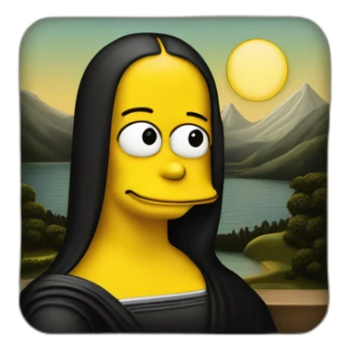 mona lisa simpson sticker