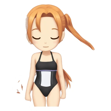 full body Asuna anime sword art online one piece swim suit sleeping sticker