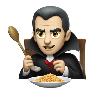 dracula eating cereal sticker