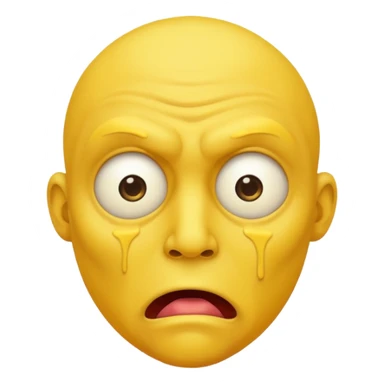 Bog eyed yellow man drooling like a moron sticker