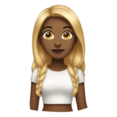 Brown skin girl with honey blonde hair sticker
