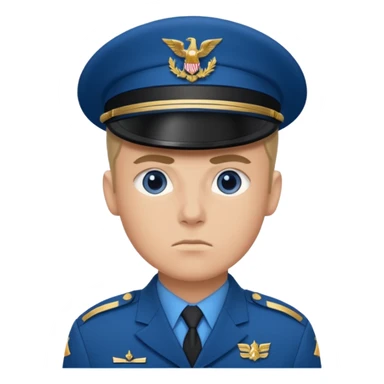 blue uniformed soldier sticker