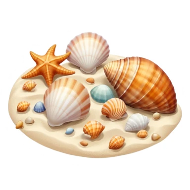 Beach with seashells sticker