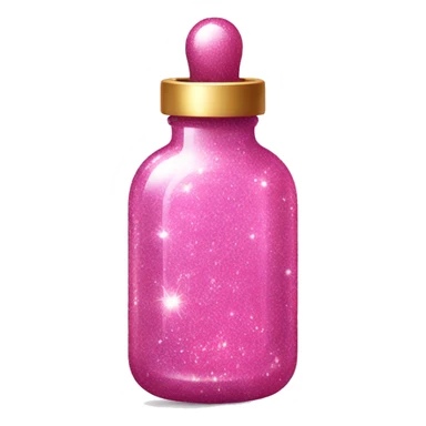 pink glitter in a little magical looking bottle oval sticker