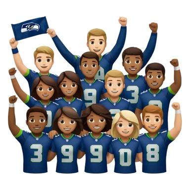Seahawks celebrating sticker