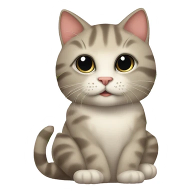 Gatito con flor sticker