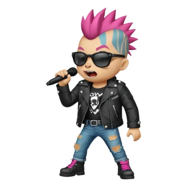 singing punk animal sticker