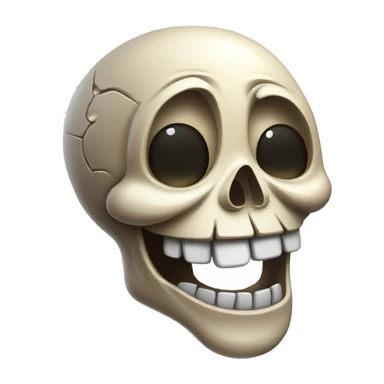 Laughing skull head with tears sticker