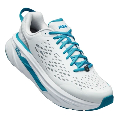 Hoka one one white pair of sneakers  sticker