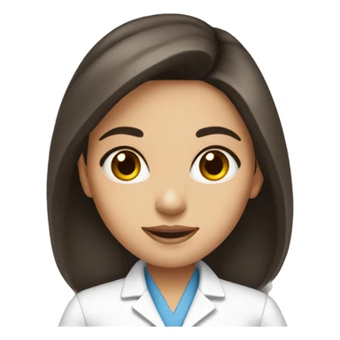 brunette dermatologist girl sticker