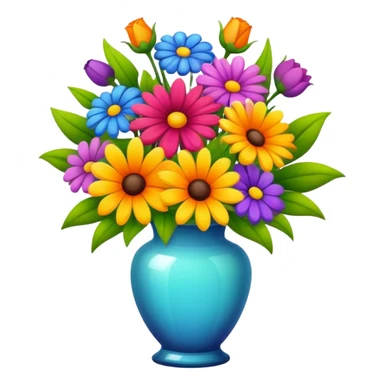 Miss you flowers sticker