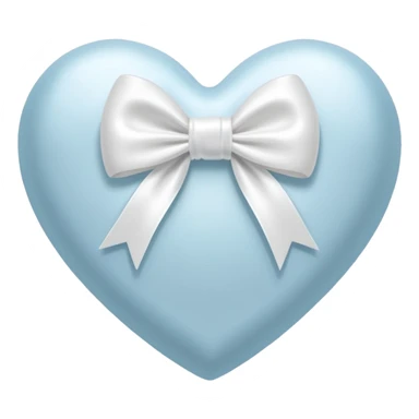 white heart with a white bow on it sticker