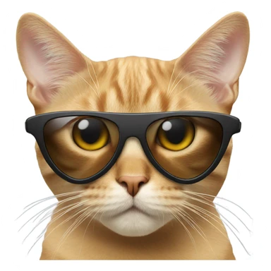 The cat in triangle form sunglasses sticker